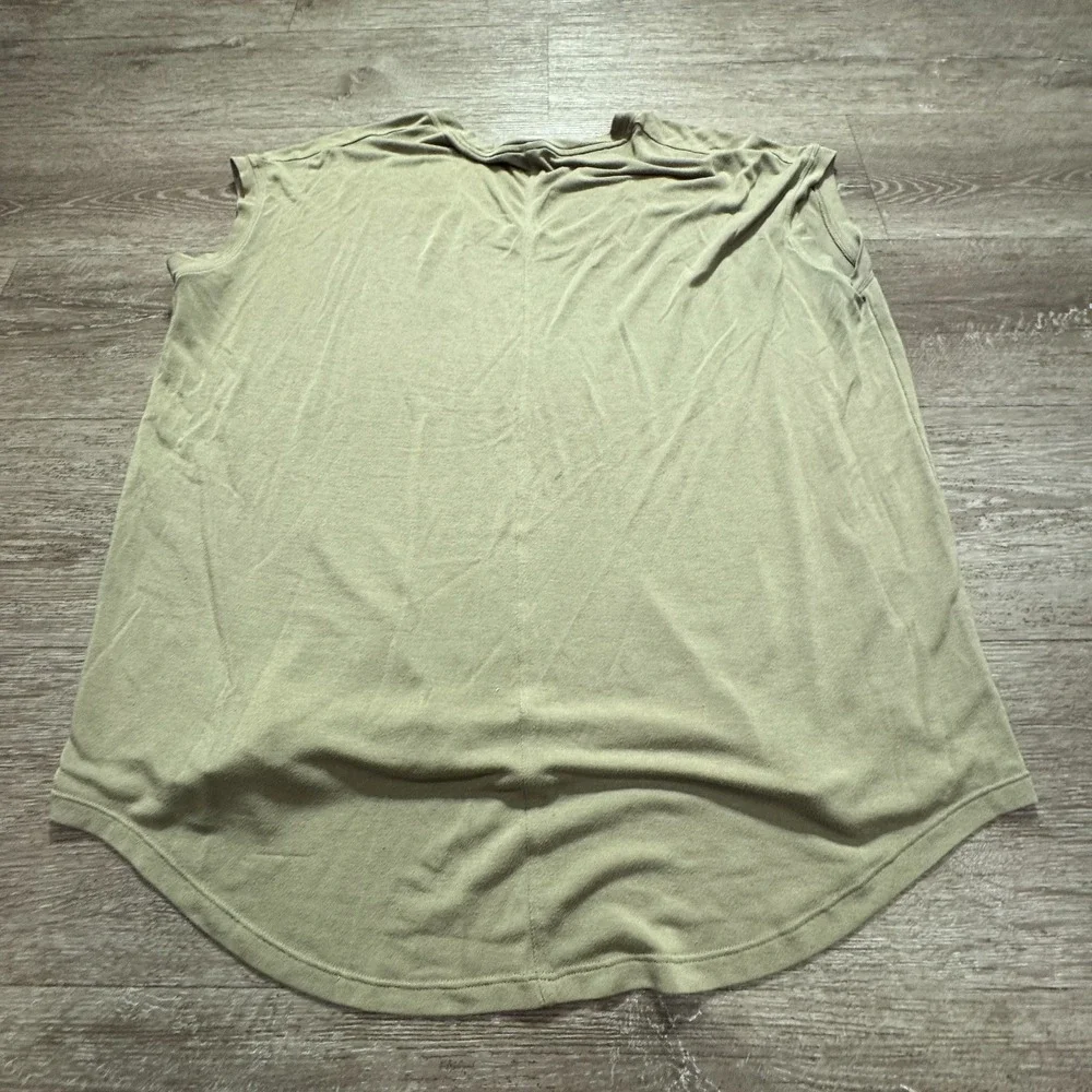 Athleta‎ Shirt Womens Large Tall Green Ease Top Tee Stretch Yoga Lounge Casual
